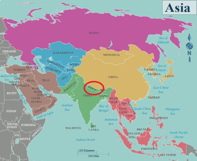Map of Nepal