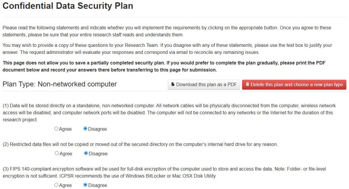 Confidential data security plan